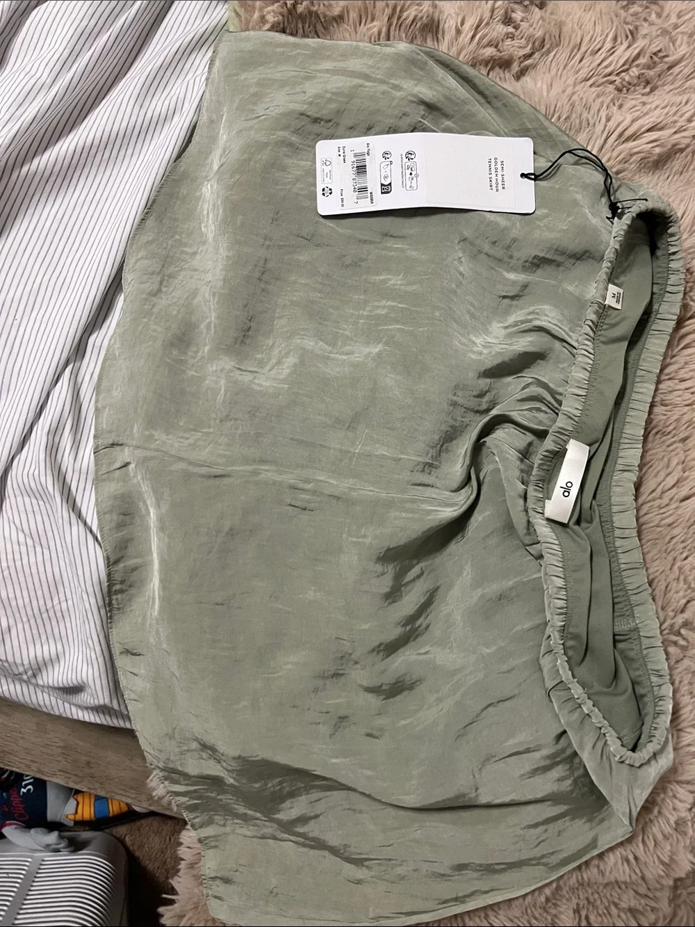 ALO Yoga Women's Sage Green Mini Skirt